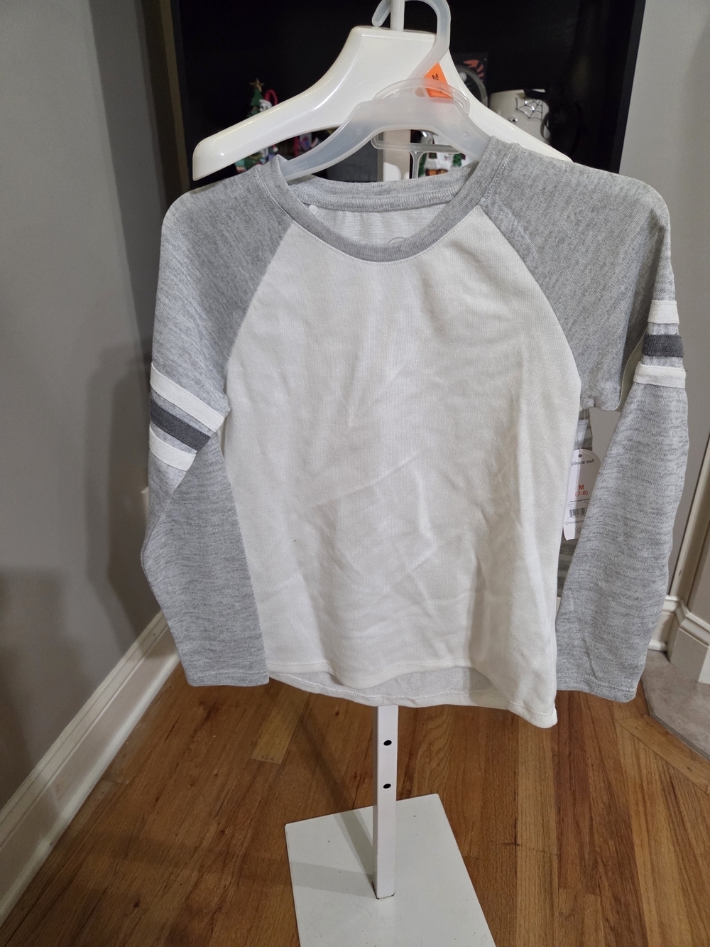 wonder nation White & Light Gray Pj Set